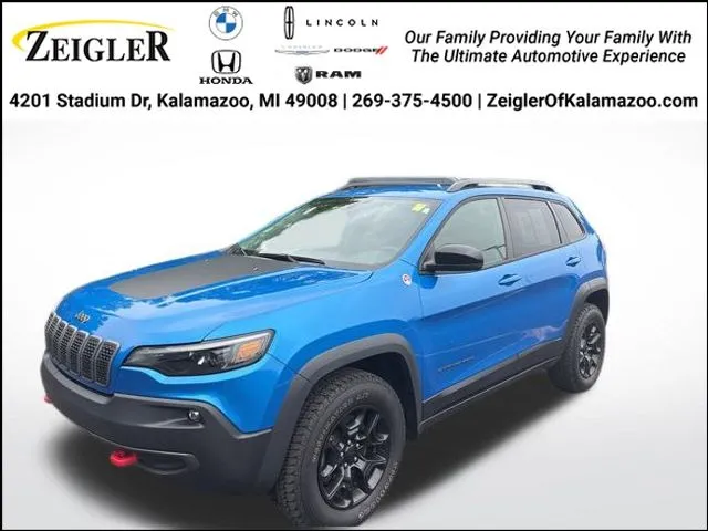 Blue 2022 Jeep Cherokee Trailhawk for sale in Kalamazoo, MI