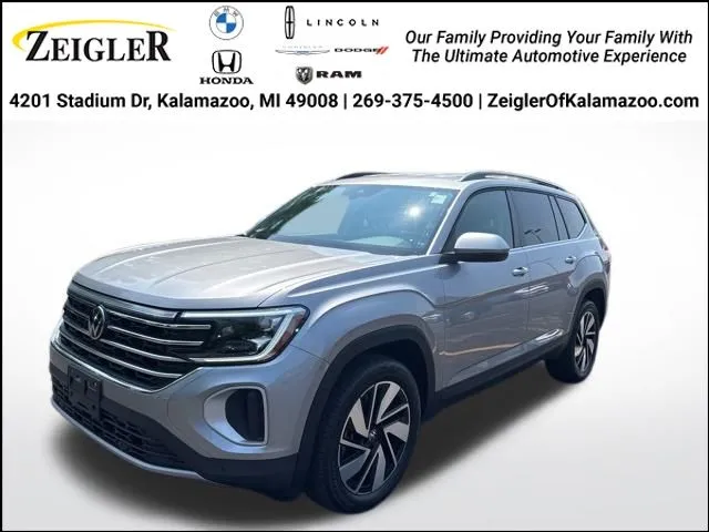 Silver 2024 Volkswagen Atlas 2.0T SE w/Technology for sale in Kalamazoo, MI