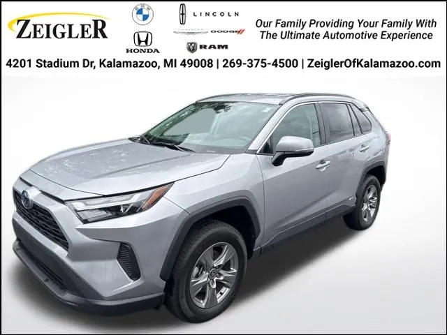 Silver 2024 Toyota RAV4 Hybrid XLE for sale in Kalamazoo, MI