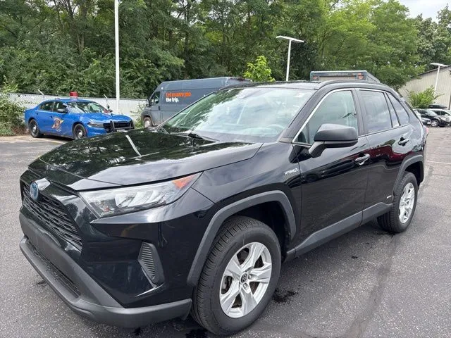 Black 2021 Toyota RAV4 Hybrid LE for sale in Kalamazoo, MI