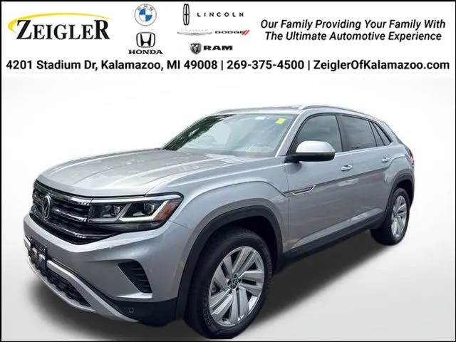 Silver 2022 Volkswagen Atlas Cross Sport 3.6L V6 SE w/Technology for sale in Kalamazoo, MI