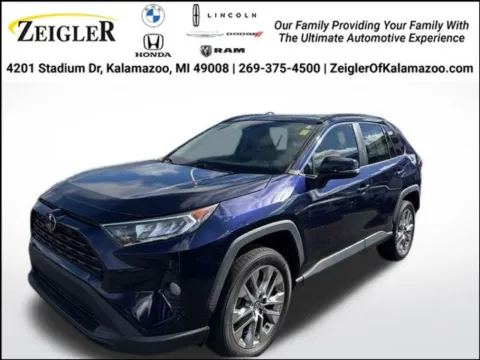 Blue 2021 Toyota RAV4 XLE Premium for sale in Kalamazoo, MI