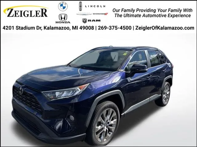 Blue 2021 Toyota RAV4 XLE Premium for sale in Kalamazoo, MI