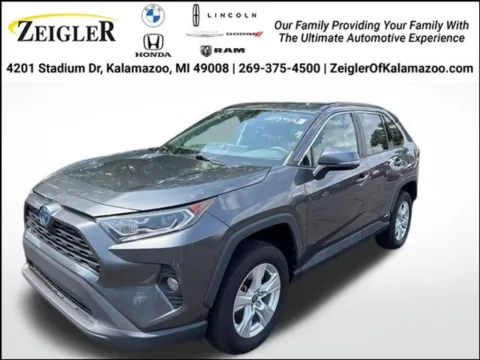 Gray 2021 Toyota RAV4 Hybrid XLE for sale in Kalamazoo, MI