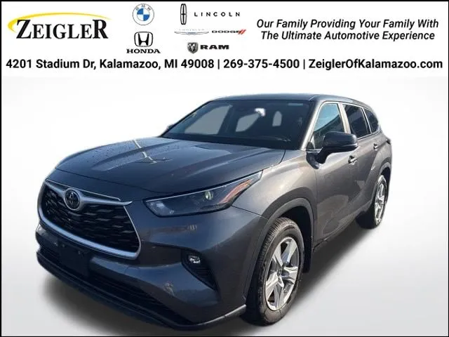 Gray 2024 Toyota Highlander LE for sale in Kalamazoo, MI