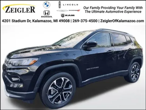 Black 2022 Jeep Compass Limited for sale in Kalamazoo, MI