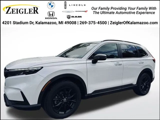 White 2024 Honda CR-V Hybrid Sport-L for sale in Kalamazoo, MI