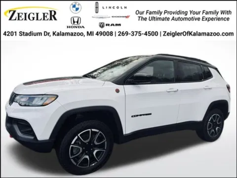 White 2024 Jeep Compass Trailhawk for sale in Kalamazoo, MI