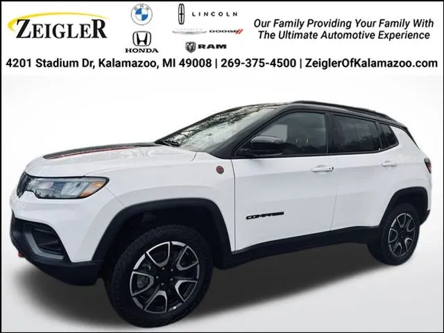 White 2024 Jeep Compass Trailhawk for sale in Kalamazoo, MI