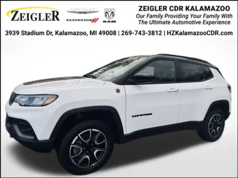White 2024 Jeep Compass Trailhawk for sale in Kalamazoo, MI