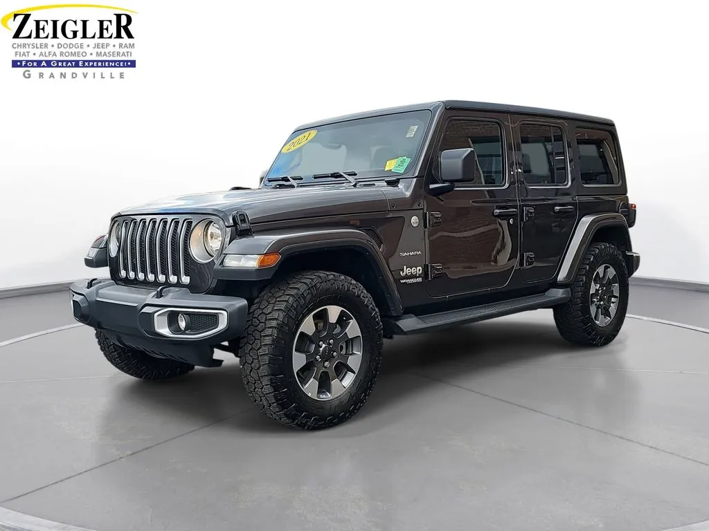 Gray 2021 Jeep Wrangler Unlimited Sahara for sale in Grandville, MI
