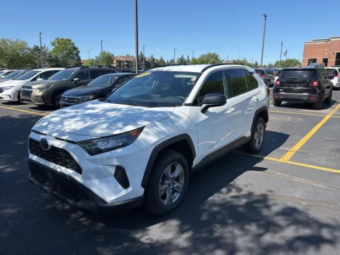 White 2022 Toyota RAV4 Hybrid LE for sale in Grandville, MI
