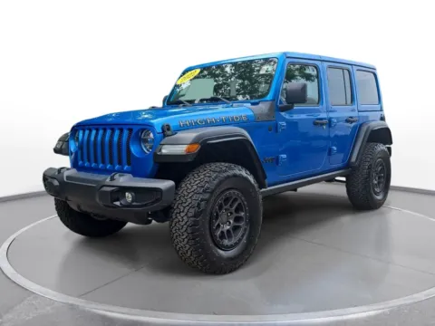 Blue 2022 Jeep Wrangler Unlimited High Tide for sale in Grandville, MI