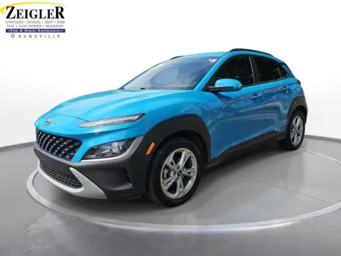 Blue 2022 Hyundai Kona SEL for sale in Grandville, MI