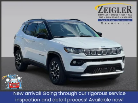 White 2022 Jeep Compass Limited for sale in Grandville, MI