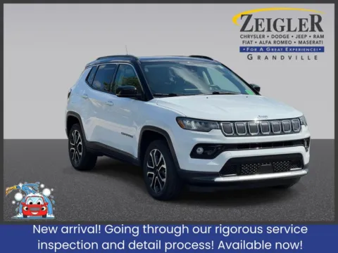 White 2022 Jeep Compass Limited for sale in Grandville, MI