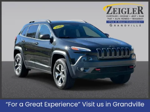 Black 2016 Jeep Cherokee Trailhawk for sale in Grandville, MI