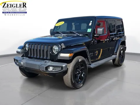 Black 2021 Jeep Wrangler Unlimited Sahara Altitude for sale in Grandville, MI