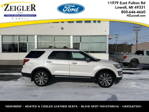 White 2017 Ford Explorer Platinum for sale in Lowell, MI