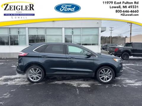 Blue 2024 Ford Edge Titanium for sale in Lowell, MI