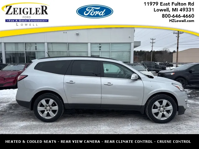 Silver 2016 Chevrolet Traverse LT for sale in Lowell, MI