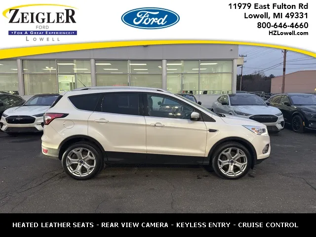 White 2017 Ford Escape Titanium for sale in Lowell, MI