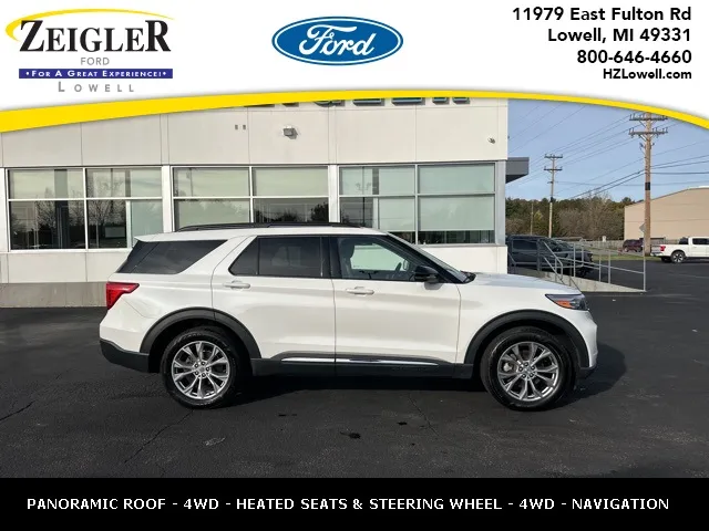 White 2022 Ford Explorer XLT for sale in Lowell, MI