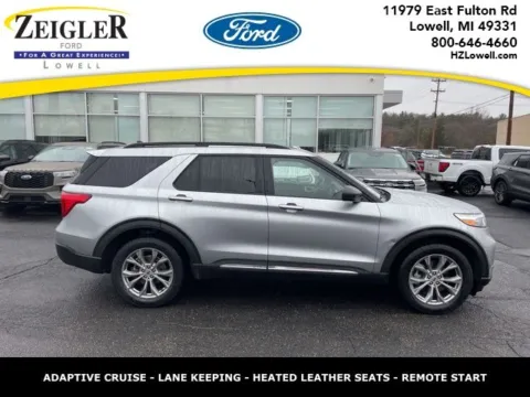 Silver 2023 Ford Explorer XLT for sale in Lowell, MI