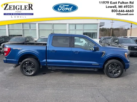 Blue 2022 Ford F-150 Lariat for sale in Lowell, MI