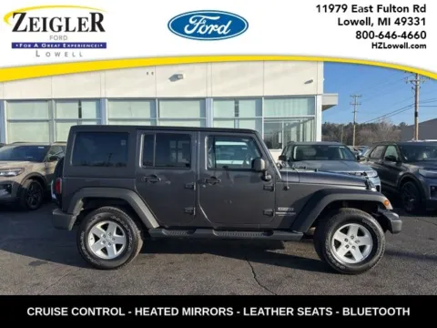 Gray 2018 Jeep Wrangler JK Unlimited Sport for sale in Lowell, MI