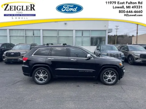 Black 2019 Jeep Grand Cherokee Overland for sale in Lowell, MI