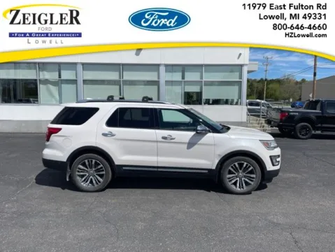 White 2017 Ford Explorer Platinum for sale in Lowell, MI