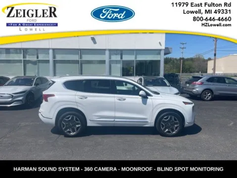 White 2021 Hyundai Santa Fe Calligraphy for sale in Lowell, MI