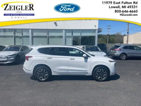 White 2021 Hyundai Santa Fe Calligraphy for sale in Lowell, MI