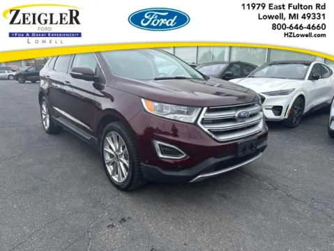 Red 2017 Ford Edge Titanium for sale in Lowell, MI