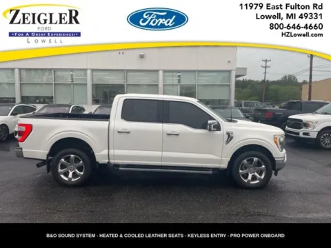 White 2021 Ford F-150 Lariat for sale in Lowell, MI