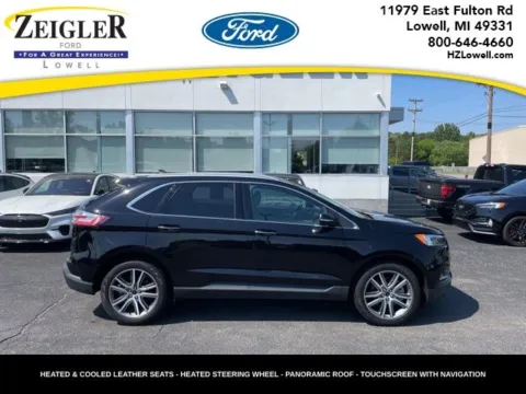 Black 2024 Ford Edge Titanium for sale in Lowell, MI