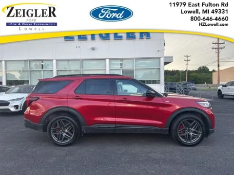 Red 2025 Ford Explorer ST-Line for sale in Lowell, MI