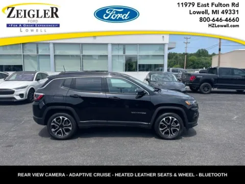 Black 2022 Jeep Compass Limited for sale in Lowell, MI