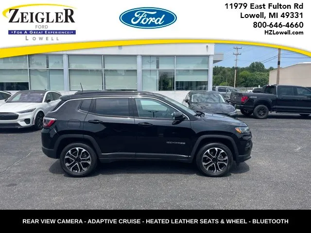 Black 2022 Jeep Compass Limited for sale in Lowell, MI