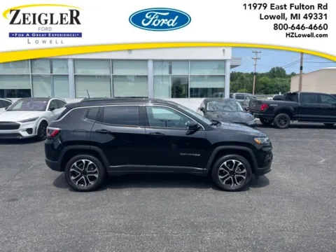 Black 2022 Jeep Compass Limited for sale in Lowell, MI