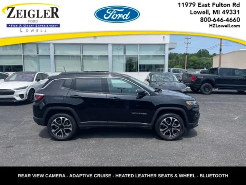 Black 2022 Jeep Compass Limited for sale in Lowell, MI