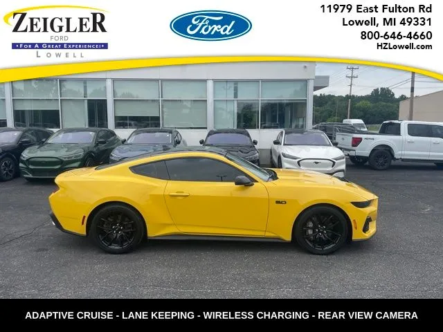 Yellow 2024 Ford Mustang GT Premium for sale in Lowell, MI