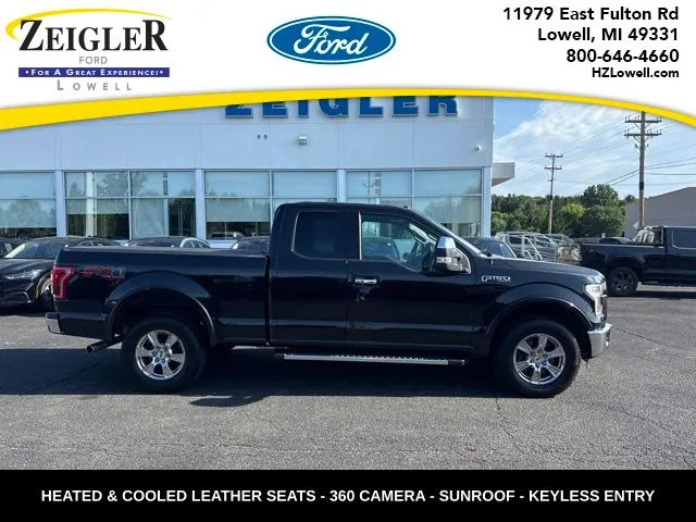 Black 2015 Ford F-150 Lariat for sale in Lowell, MI