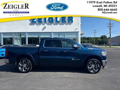 Blue 2022 Ram 1500 Laramie Longhorn for sale in Lowell, MI