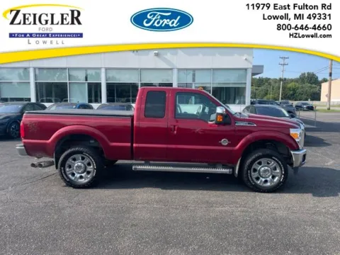 Red 2015 Ford F-250SD Lariat for sale in Lowell, MI