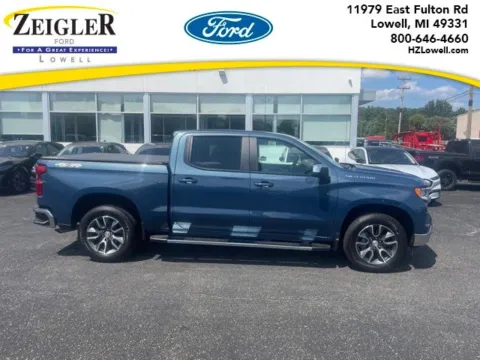 Blue 2024 Chevrolet Silverado 1500 LT for sale in Lowell, MI