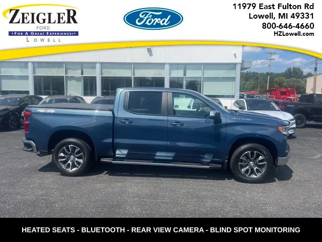 Blue 2024 Chevrolet Silverado 1500 LT for sale in Lowell, MI