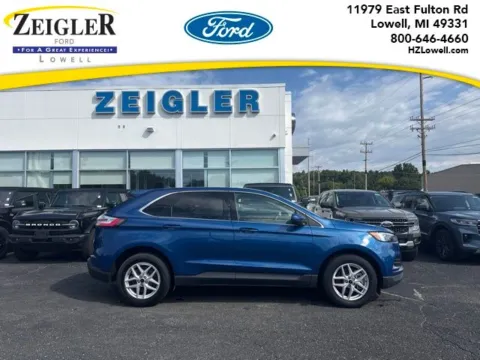 Blue 2024 Ford Edge SEL for sale in Lowell, MI