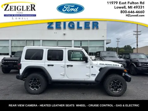 White 2021 Jeep Wrangler Unlimited Rubicon 4xe for sale in Lowell, MI